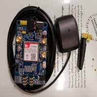 Sim808 module - Gsm GPRS GPS IPX Development Board with the GPS Antenna - 3