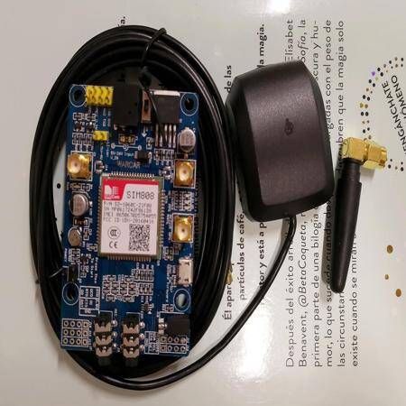 Sim808 module - Gsm GPRS GPS IPX Development Board with the GPS Antenna - 3