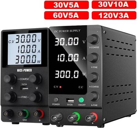 Siyah SPPS3010D 30V 10A Renkli Ekranlı DC Güç Kaynağı 220V EU Fişli - 2