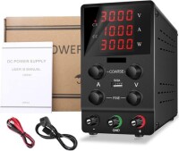Siyah SPS1203 120V 3A Dikey Dijital Ekranlı DC Ayarlı Güç Kaynağı 220V EU Fişli - 5