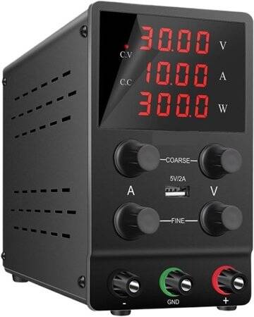 Siyah SPS3010 30V 10A Dikey Dijital Ekranlı DC Ayarlı Güç Kaynağı 220V EU Fişli - 2