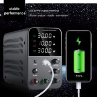 Siyah WPS3010H 30V 10A DC Ayarlı Güç Kaynağı 110V US Fişli - 5