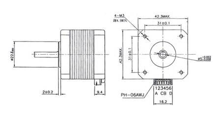 SL42STH34-1334A 42mm Yüksek Torklu Hibrit Step Motor - 3