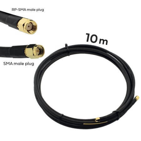 SMA(M)-RPSMA(M)-240-10M CABLE L.WAN SMA(M)-RPSMAM WLC240 10M STANDARTS LMR - 1