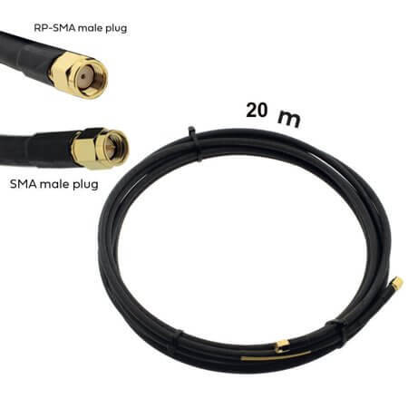 SMA(M)-RPSMA(M)-240-20M CABLE L.WAN SMA(M)-RPSMAM WLC240 20M STANDARTS LMR - 1