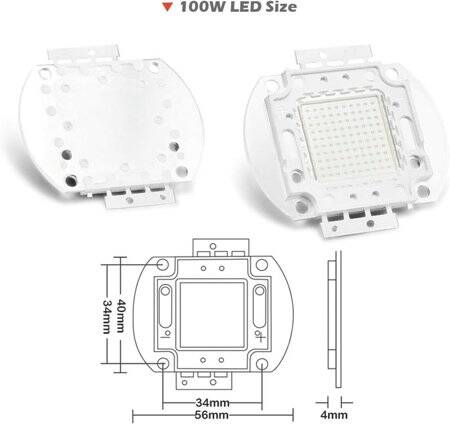 SMD 100W POWER LED Mavi 460-470nm - 4