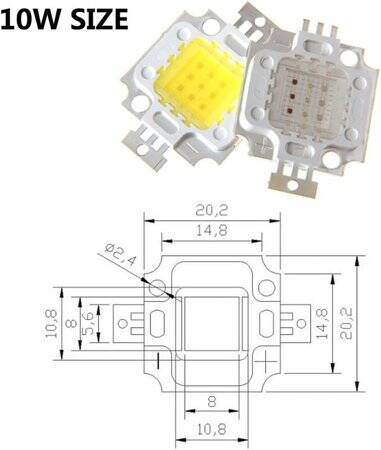 SMD 10W High Power LED Bulb 730nm Infrared - 5