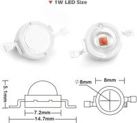 SMD 1W POWER LED Bitki Kırmızı - 4