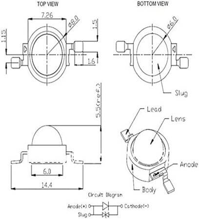 SMD 1W POWER LED Sarı - 3