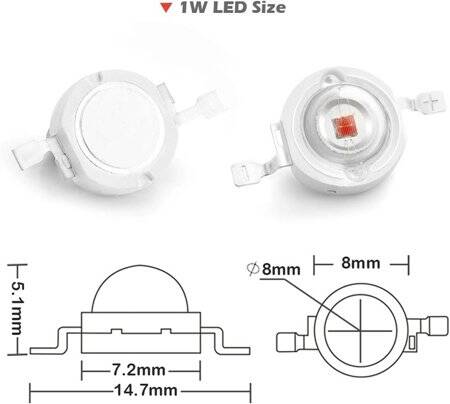 SMD 1W POWER LED Turuncu - 4