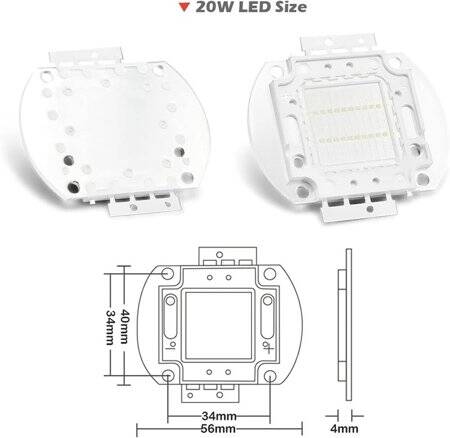SMD 20W POWER LED Mavi - 5