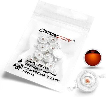 SMD 3W High Power LED Bulb Orange - 1
