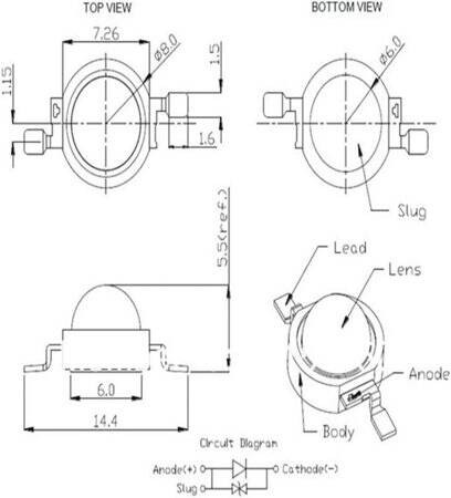SMD 3W POWER LED Kırmızı - 3