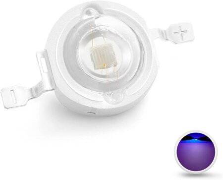 SMD 3W POWER LED Mor 405-410nm - 1
