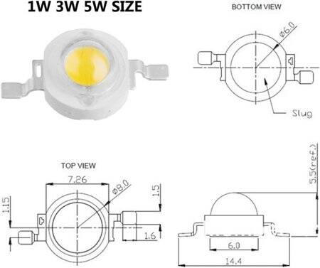 SMD 5W High Power LED Bulb 940nm Infrared Emitted - 5