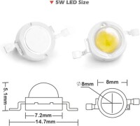 SMD 5W High Power LED Bulb Warm White - 4