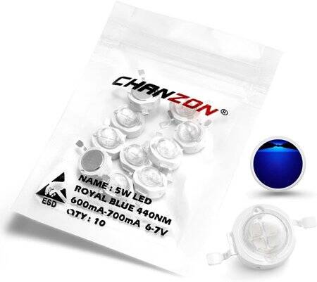 SMD 5W POWER LED Mavi Çift Çipli - 1