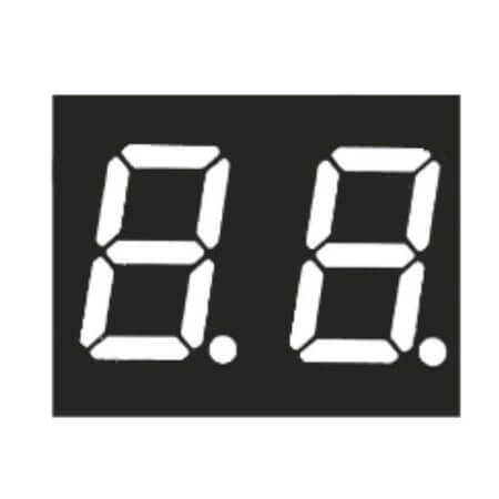 SN410563N/16 LED DISPLAY 7 SEGMENT 2DIGIT 14.2MM (+) RED - 1