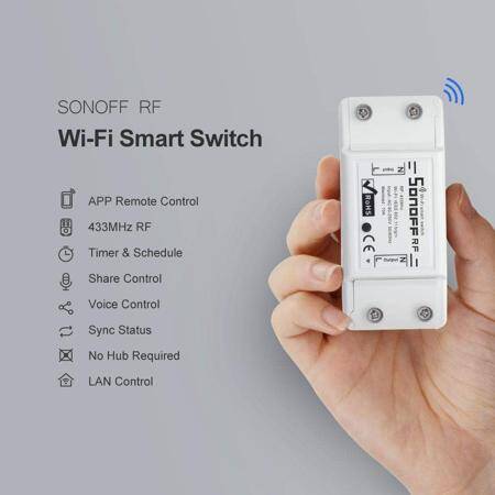 Sonoff RFR2 Smart Home WiFi Mobile Remote Control Siri Voice Control On/Off Switch 10A 433Mhz Version - 3