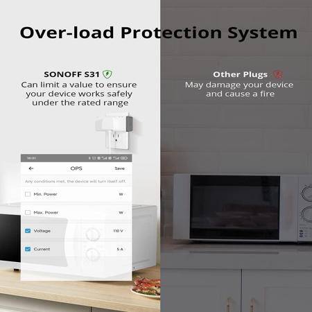 Sonoff S31 Lite Akıllı Ev Wifi Kablosuz Uzaktan Kumanda Zamanlama Güç Algılama Akıllı Soket US Plug - 4
