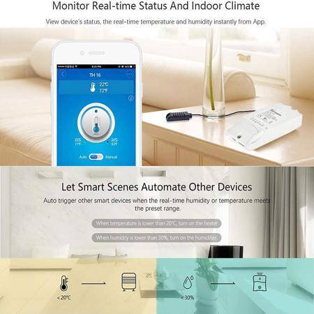 Sonoff Si7021 Not Waterproof Smart Home Temperature And Humidity Sensor Probe High-Precision Monitoring Module For Sonoff TH10A/TH16ASize：8x 3x 2cm - 4