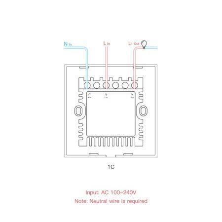 SONOFF T1EU1C-TX Wifi Touch Wireless Switch Smart Home - 2