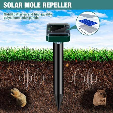Square Ultrasonic Solar Powered Mole Repeller - 4