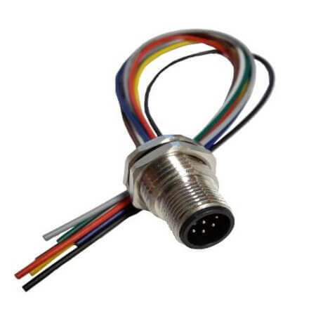 SS-M12A-08P-MM-SF7A50-00 CABLE MALE TO WIRE LEAD 8PIN M12A 200MM IP67 - 1