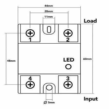 SSR-100DA Solid State Relay (DA Means Direct Current Controlled Alternating Current) - 2