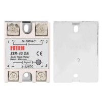 SSR-40DA 40A Temperature Control Solid State Relay (DA Means Direct Current Controlled Alternating Current) - 2