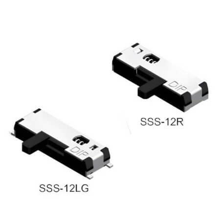 SSS-12R-V-T/R SWITCH SLIDE 1P2T 300mA 4VDC SMT R/A - 1