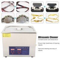 Stainless Steel Ultrasonic Cleaning Machine PS-60A 15L 40KHz 360W UK Plug 220V - 3