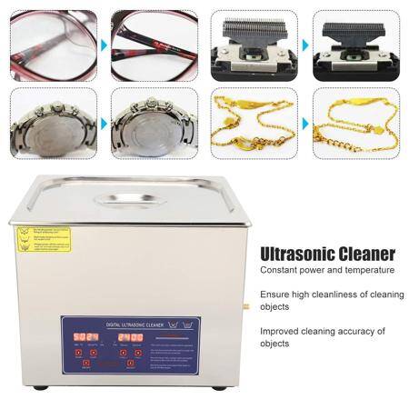 Stainless Steel Ultrasonic Cleaning Machine PS-60A 15L 40KHz 360W UK Plug 220V - 3