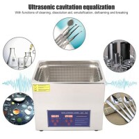 Stainless Steel Ultrasonic Cleaning Machine PS-60A 15L 40KHz 360W UK Plug 220V - 4