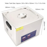 Stainless Steel Ultrasonic Cleaning Machine PS-60A 15L 40KHz 360W US Plug 110V - 2