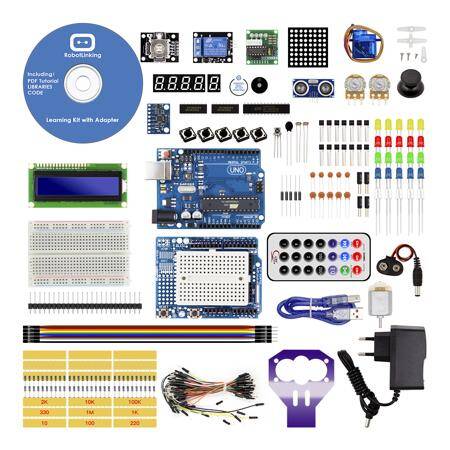 Starter KIT 2 Upgrade Version Plastic Case EU Plug Without Battery UNO R3 Without Logo - 1