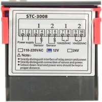 STC-3008 DC24V Dual Display Dual Temperature Adjustable Temperature Controller With 1M Cable - 2