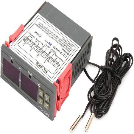 STC-3008 DC24V Dual Display Dual Temperature Adjustable Temperature Controller With 1M Cable - 5