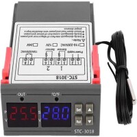 STC-3018 DC24V Dual Display Dual Temperature Adjustable Temperature Controller With 1M Cable - 1