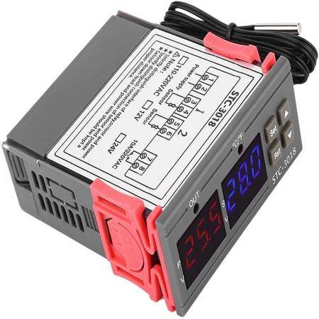 STC-3018 DC24V Dual Display Dual Temperature Adjustable Temperature Controller With 1M Cable - 3