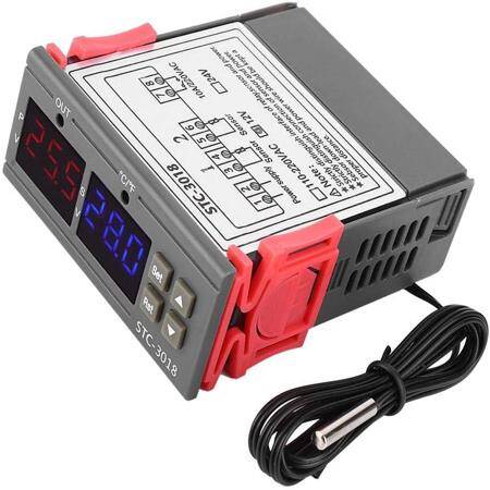 STC-3018 DC24V Dual Display Dual Temperature Adjustable Temperature Controller With 1M Cable - 4