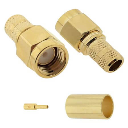 STCON-RPSMAM-LMR240 RPSMA CABLE CONN. STRAIGHT 50OHM LMR240 MALE - 1