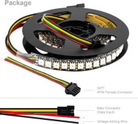 Su Geçirmez 5V SK9822 APA102C RGB5050 Siyah SMD LED Şerit 60 LED/Metre Esnek 5 Metrelik Makara IP30 - 5
