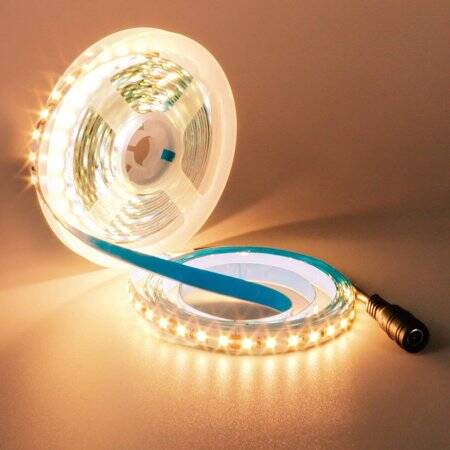 Su Geçirmez FC0B Ra09 3000K Sıcak Beyaz 12V SMD LED Şerit 416 LED/Metre Esnek 5 Metrelik Makara 8mm Genişlik - 1