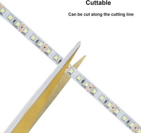 Su Geçirmez FC0B Ra09 3000K Sıcak Beyaz 12V SMD LED Şerit 416 LED/Metre Esnek 5 Metrelik Makara 8mm Genişlik - 4