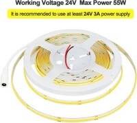 Su Geçirmez FC0B Ra09 3000K Sıcak Beyaz 24V SMD LED Şerit 416 LED/Metre Esnek 5 Metrelik Makara 8mm Genişlik - 4