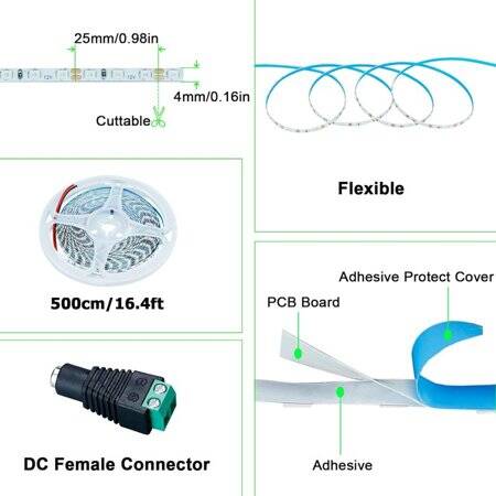 Su Geçirmez Mavi 2835 12V SMD LED Şerit 60 LED/Metre Esnek 5 Metrelik Makara - 3