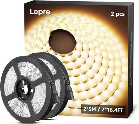 Su Geçirmez Saf Beyaz 3014 12V SMD LED Şerit 90 LED/Metre Esnek 5 Metrelik Makara - 1