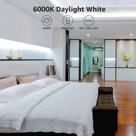 Su Geçirmez Sarı 2835 12V SMD LED Şerit 60 LED/Metre Esnek 5 Metrelik Makara - 2