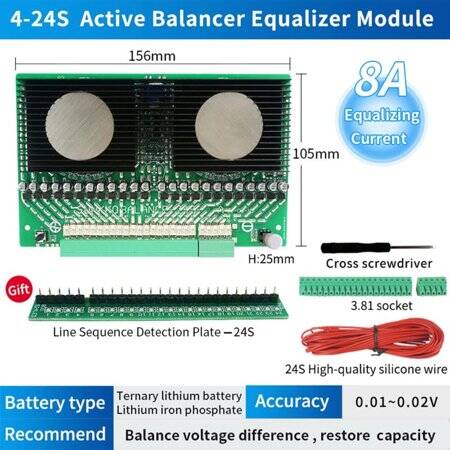 SUNKKO 4S 8A Active Balancer Equalizer Module With Shell BAL-804A - 2